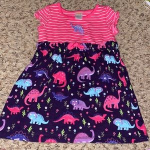 Pink purple dinosaur dress